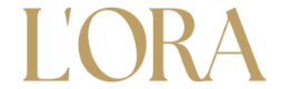 Gold 'L'ORA' logo on a white background