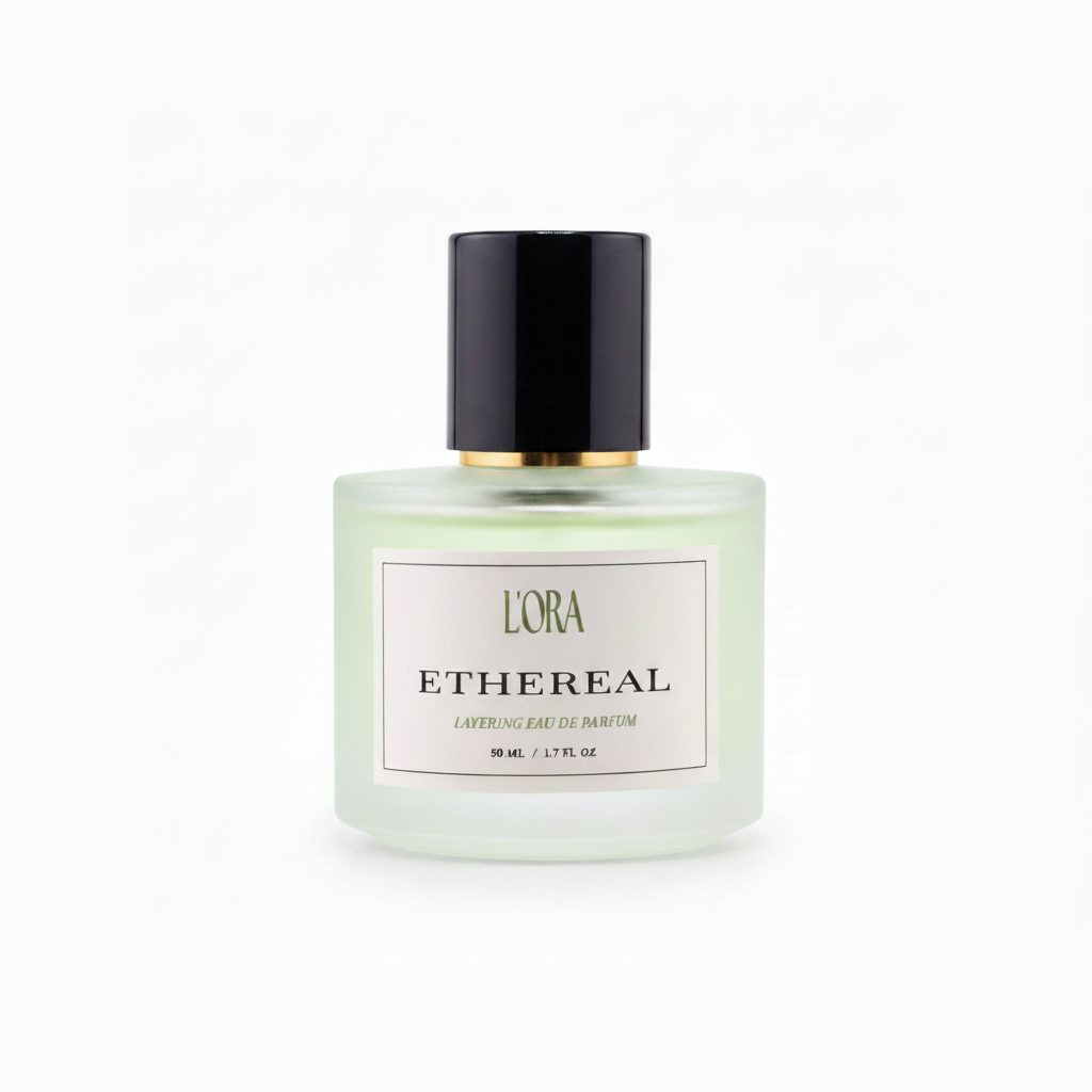 ETHEREAL by L'ORA 50ml Layering Eau de Parfum — white background studio shot
